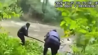 ‘Help me!’: Memphis police officers pull man from raging floodwaters