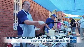 Serpenyőt ragadott Salgótarján: Rekordot döntött a palacsintakígyó