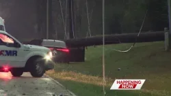 Trees fall amid strong storms in Hinds County