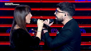 Viviana Saccone and Simón Conde shined together singing Montaner and received four green lights