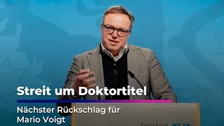 PhD dispute: Another setback for Mario Voigt