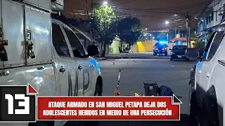Armed attack in San Miguel Petapa leaves two teenagers wounded during a chase