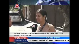 Denuncian colapso de aguas servidas en la urbanización Club Hípico Las Trinitarias