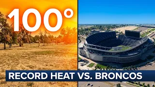 Denver breaks record high with triple-digit temps ahead of the Broncos pre-season home opener