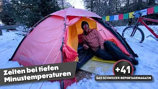 Camping in temperatures as low as -22°F | +41 - The Swiss Report Magazine