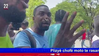 Plizyè chofè moto te rasanble devan Meri Petyonvil la pou pwoteste kont desizyon Merès la pran