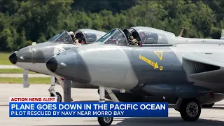 Pilot rescued after jet commonly used to train US military pilots crashes in Pacific Ocean