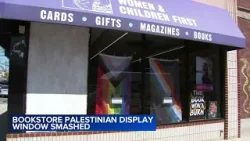Vandals smash Palestinian flag window display at Andersonville bookstore