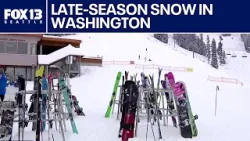 Late-season snow boosts hopes for Cascades ski resorts after dry winter | FOX 13 Seattle