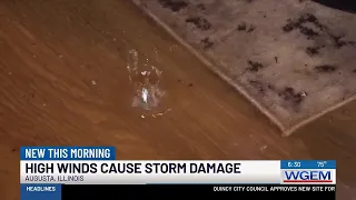 Storms damage Augusta, Illinois, apartments