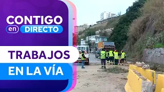 ALERT IN RECREO: Hillside landslide keeps traffic suspended in Valparaíso - Contigo En Directo