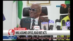 WIKE ASSUMES OFFICE, READS RIOT ACT