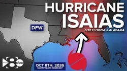Hurricane Isaias Targets Florida & Alabama, Not Texas | DFW Weather Update
