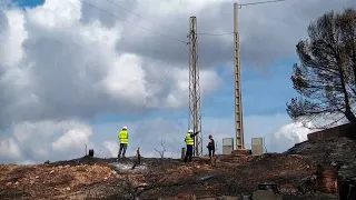 The main hypothesis regarding the origin of the Los Gallardos (Almería) fire: a fallen utility pole