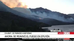 ? AHORA: SE REAVIVÓ EL FUEGO EN EPUYÉN