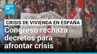 España: se mantiene la acampada en Madrid tras rechazo del Congreso a decretos de vivienda