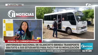 UNAH de Olanchito brinda transporte gratuito a sus estudiantes en esa ciudad