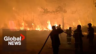 Southwest France wildfires force thousands into emergency shelters