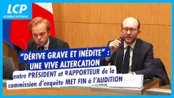 Vice altercation entre le rapporteur et le président de la commission d'enquête sur l'audiovisuel