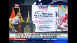 Yaracuy: el alcalde Giovanny Parra rindió cuentas sobre el manejo presupuestario del periodo 2025