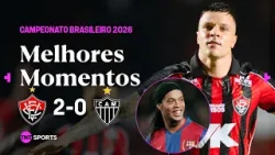 RENATO KAYZER FAZ GOLAÇO DE FALTA À LA RONALDINHO! VITÓRIA 2X0 ATLÉTICO MINEIRO - MELHORES MOMENTOS