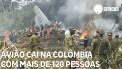Avião militar cai na Colômbia com mais de 120 pessoas