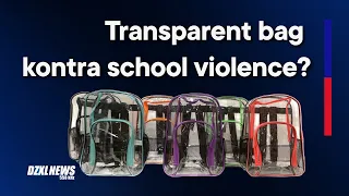 Transparent bag at active shooter drill vs school violence