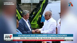 Gobierno entrega dos camiones compactadores a Junta Distrital de Juan López