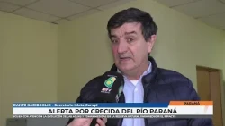 Dante Gariboglio   Alerta por crecida del Rio Paraná en el islote Curupí