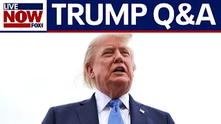 Trump speaks to reporters ahead of New York trip