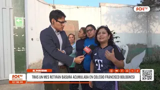 Trujillo: Accumulated trash removed from Francisco Bolognesi school after a month