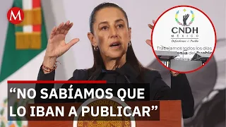 Sheinbaum descarta participación de su gobierno en el nuevo informe de la CNDH sobre Ayotzinapa