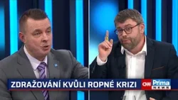 Urážky ve studiu při diskuzi o drahé ropě: Jste negramotný, útočil Rajchl na Jakoba
