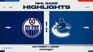 NHL Highlights | Oilers vs. Canucks - October 1, 2026
