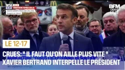 Crues historiques: Xavier Bertrand demande des dispositifs concrets à Emmanuel Macron