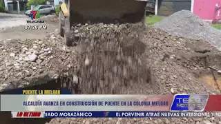 Alcaldía Ceibeña avanza en construcción de puente en la colonia Melgar