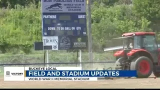 World War II Memorial Stadium sees field renovations after 20 years