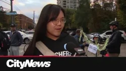 Two arrested during protest to prevent Bloor bike lane removal