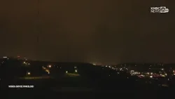 Power flashes during Kansas City's tornado-warned storm March 6