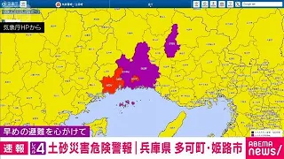Level 4 Heavy Rain and Landslide Warnings Issued for Hyogo Prefecture (September 14, 2026)