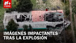 From the air: This is how the aftermath of the gunpowder explosion looks in Texcoco, Edomex