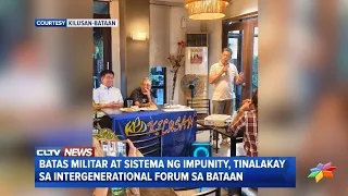 Batas Militar at sistema ng impunity, tinalakay sa intergenerational forum sa Bataan