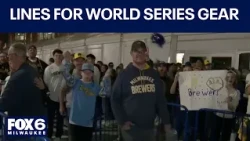 World Series: Fans line up for official Brewers title gear | FOX6 News Milwaukee