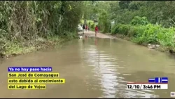 No hay paso hacia San José de Comayagua debido al crecimiento del Lago de Yojoa
