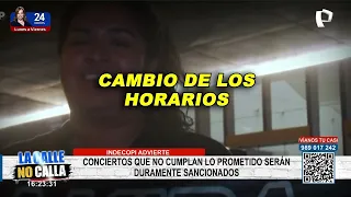 Indecopi advierte: Conciertos que no cumplan con lo prometido serán duramente sancionados