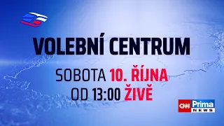 Komunální a senátní volby 2026: Volební centrum sledujte 10. října od 13:00 na CNN Prima NEWS!