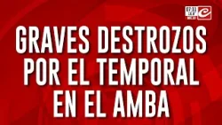 Impresionante temporal de lluvia y viento causó destrozos en el AMBA