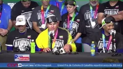 Hecmary Ugarte y los principales protagonista del titulo de Venezuela en el clásico