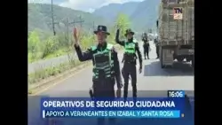 PNC refuerza operativos de seguridad en Izabal y Santa Rosa para Semana Santa