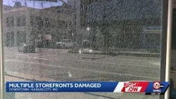 Glass damaged in 8 downtown Kansas City storefronts